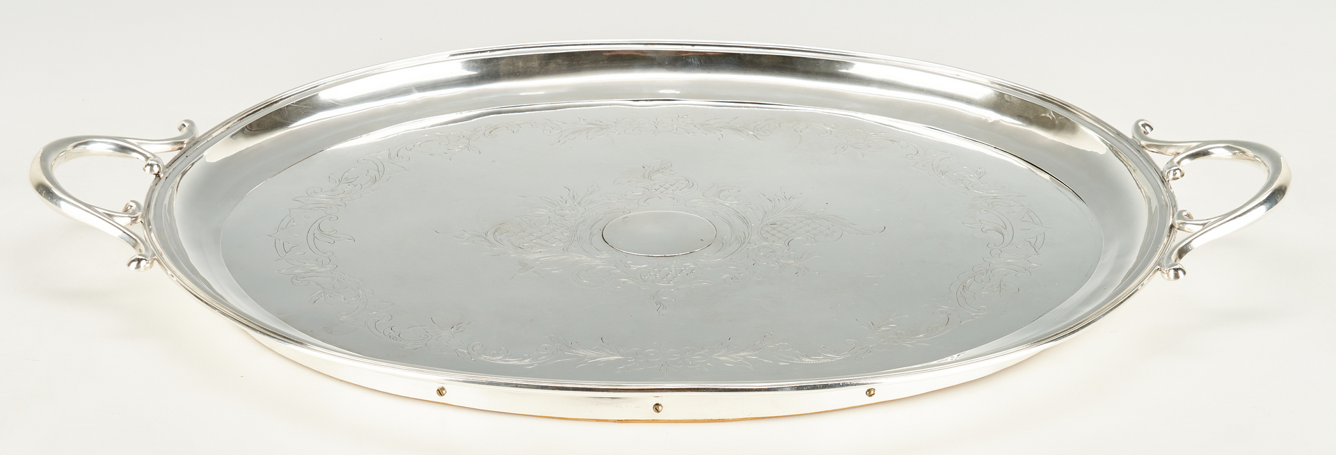 Lot 39: Continental Silver Waiter Tray