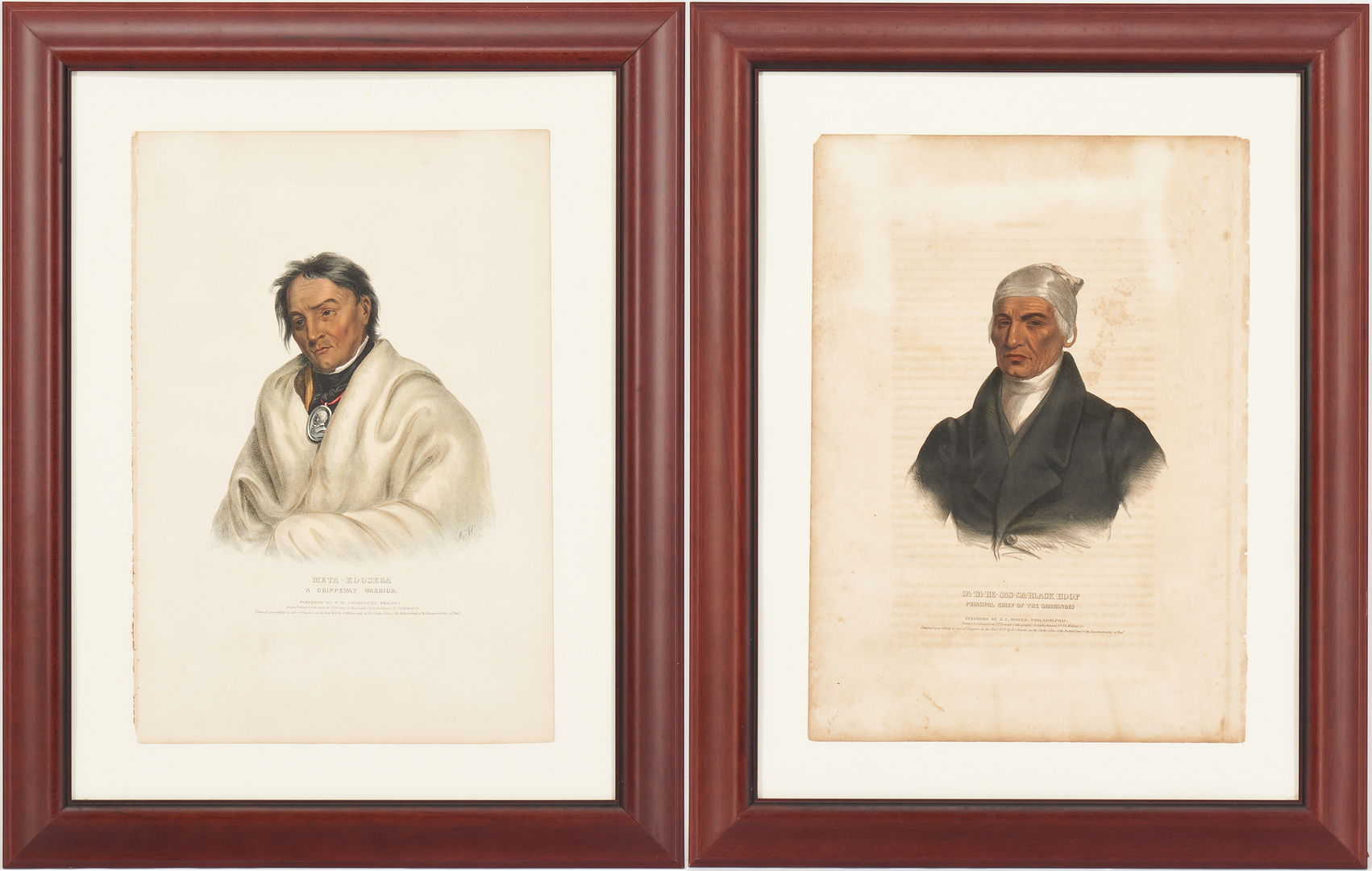 Lot 411: Pr. McKenney and Hall Native American Lithographs