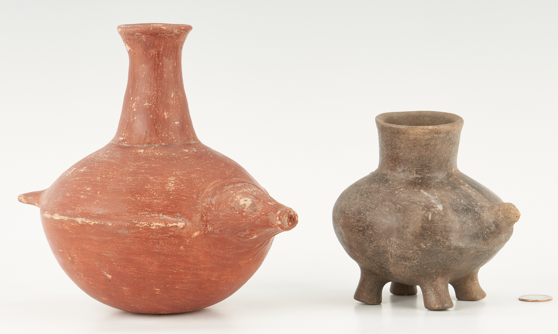 Lot 419: 2 Mississippian Culture Effigy Pottery Pieces