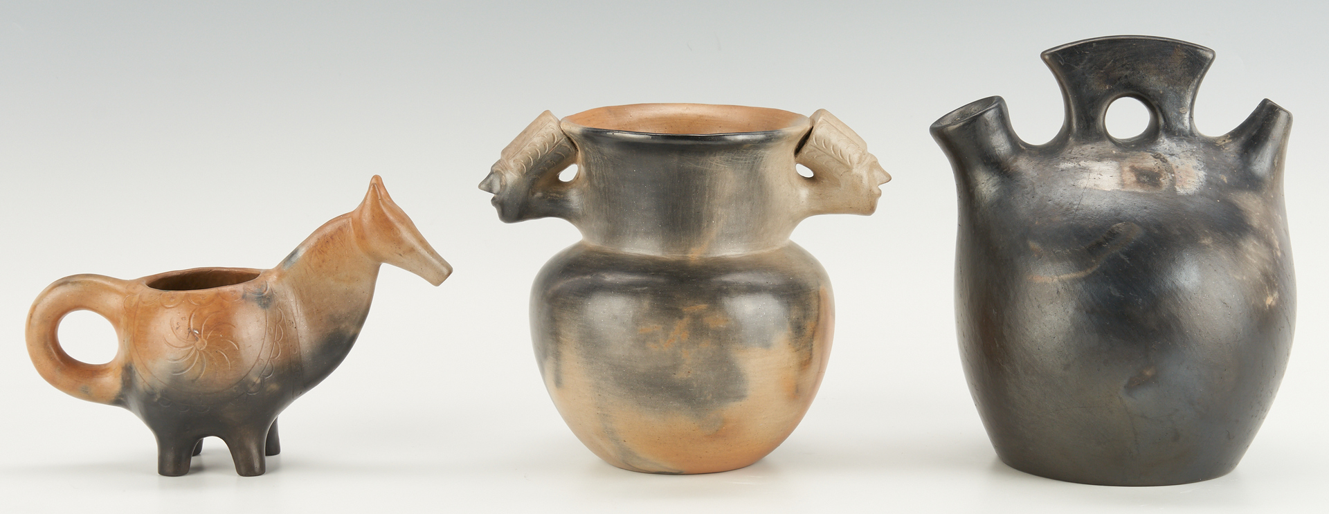 Lot 420: 8 Pcs. Native American Catawba Pottery