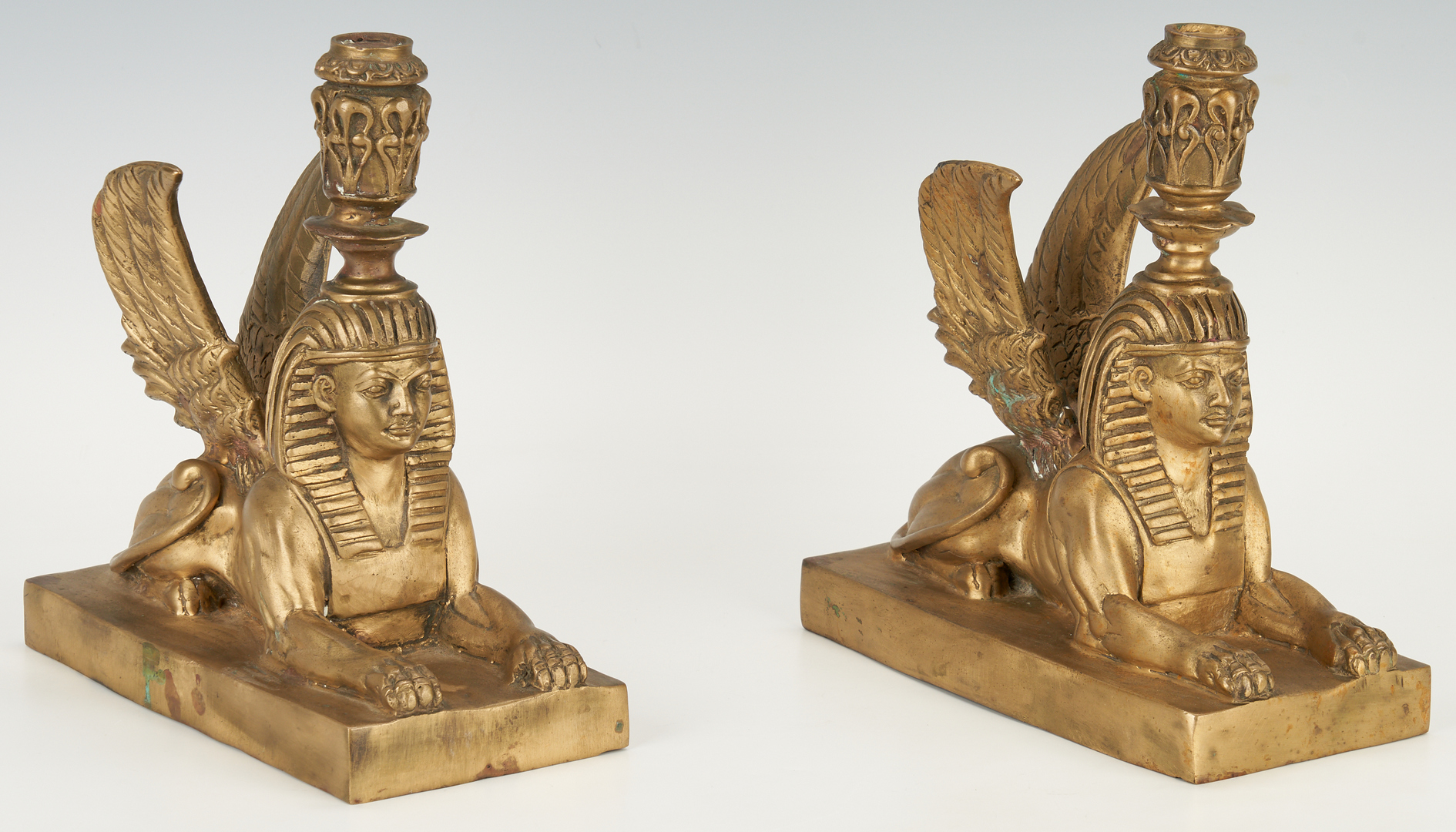Lot 433: 5 Egyptian Revival Style Desk Accessories, incl. Sphinxes