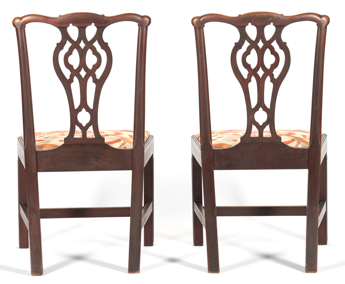 Lot 434: 4 Chippendale Style English Side Chairs