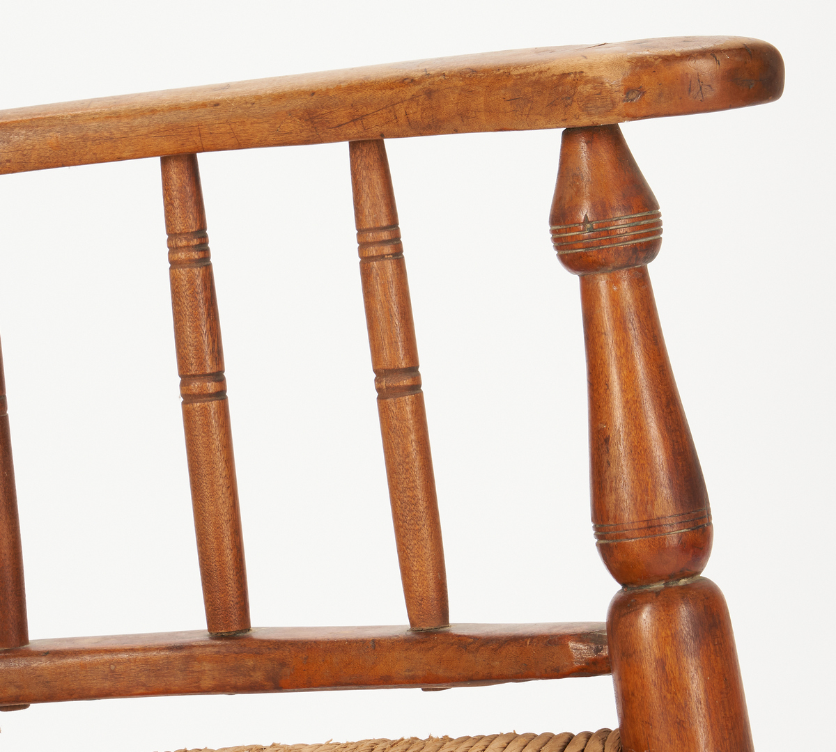 Lot 437: Chippendale Chair & Ladderback Rocker, 2 items