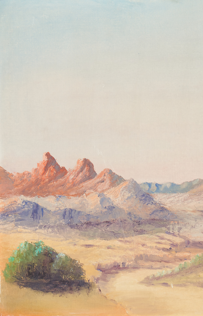 Lot 449: 3 American School O/B Paintings, Western Landscapes