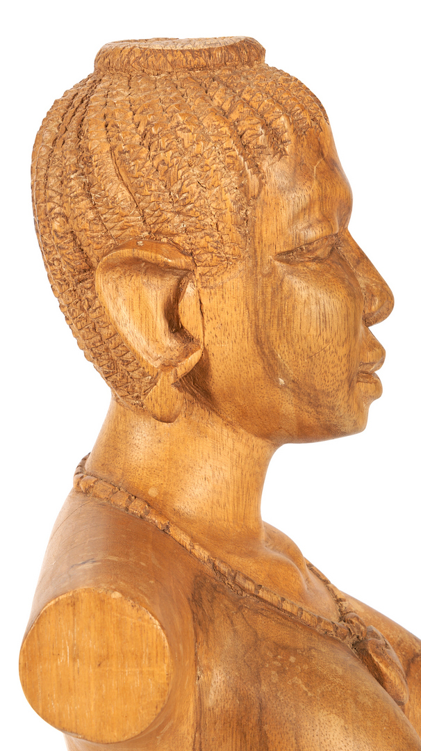 Lot 476: 3 Carved Wood African Sculptures