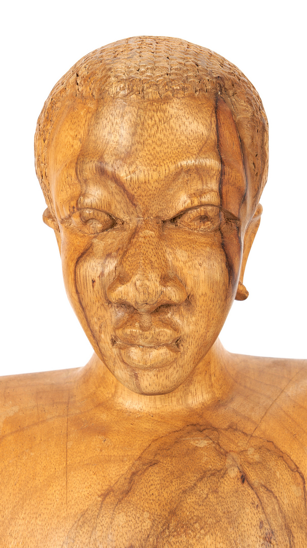Lot 476: 3 Carved Wood African Sculptures