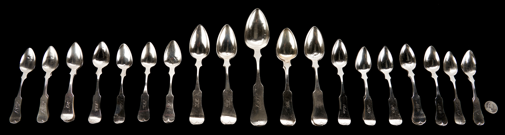 Lot 47: 29 McDannold KY Coin Silver Spoons