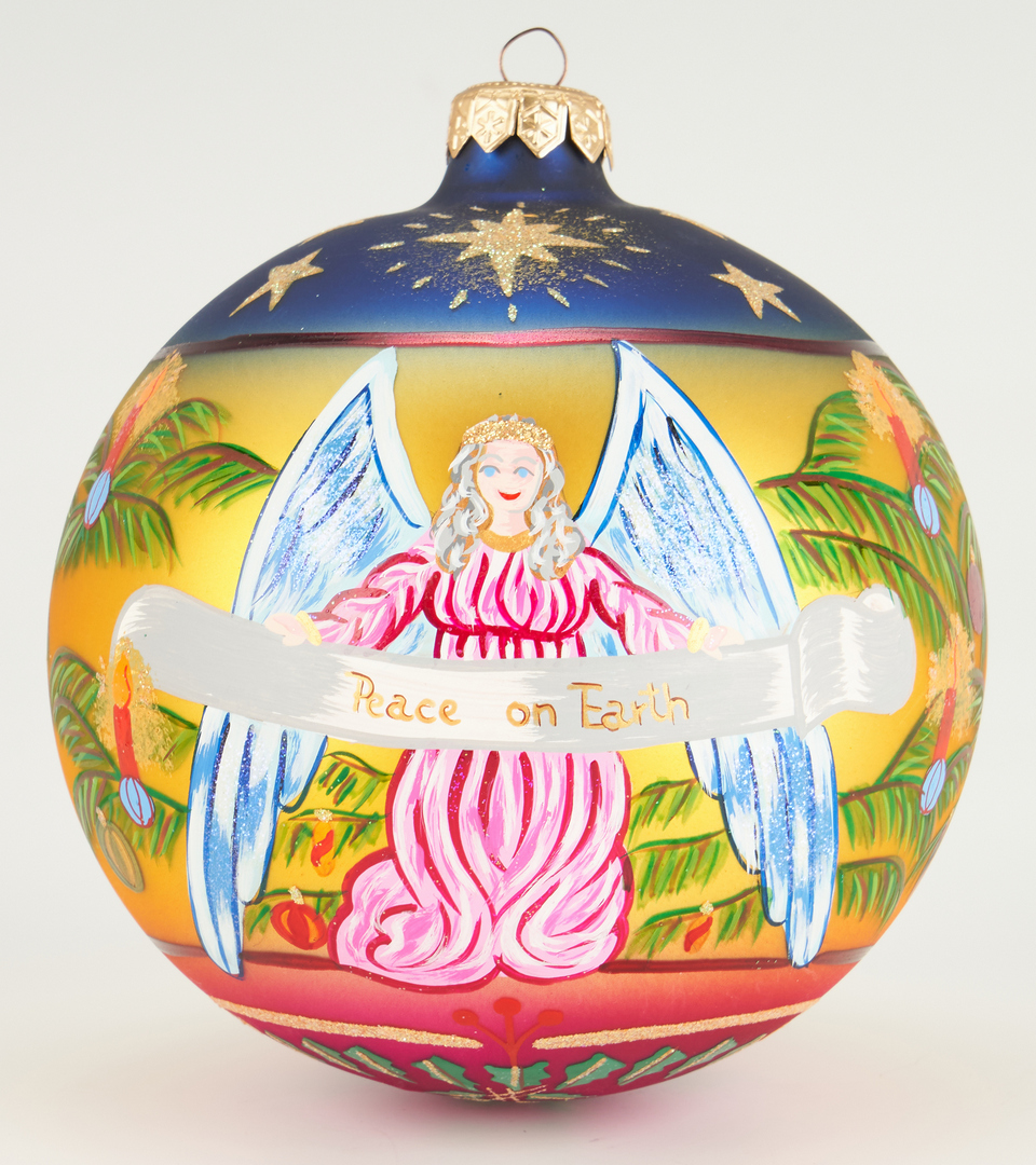 Lot 501: 32 Christopher Radko Christmas Ornaments, incl. Diamond Deluxe Reflector Ball