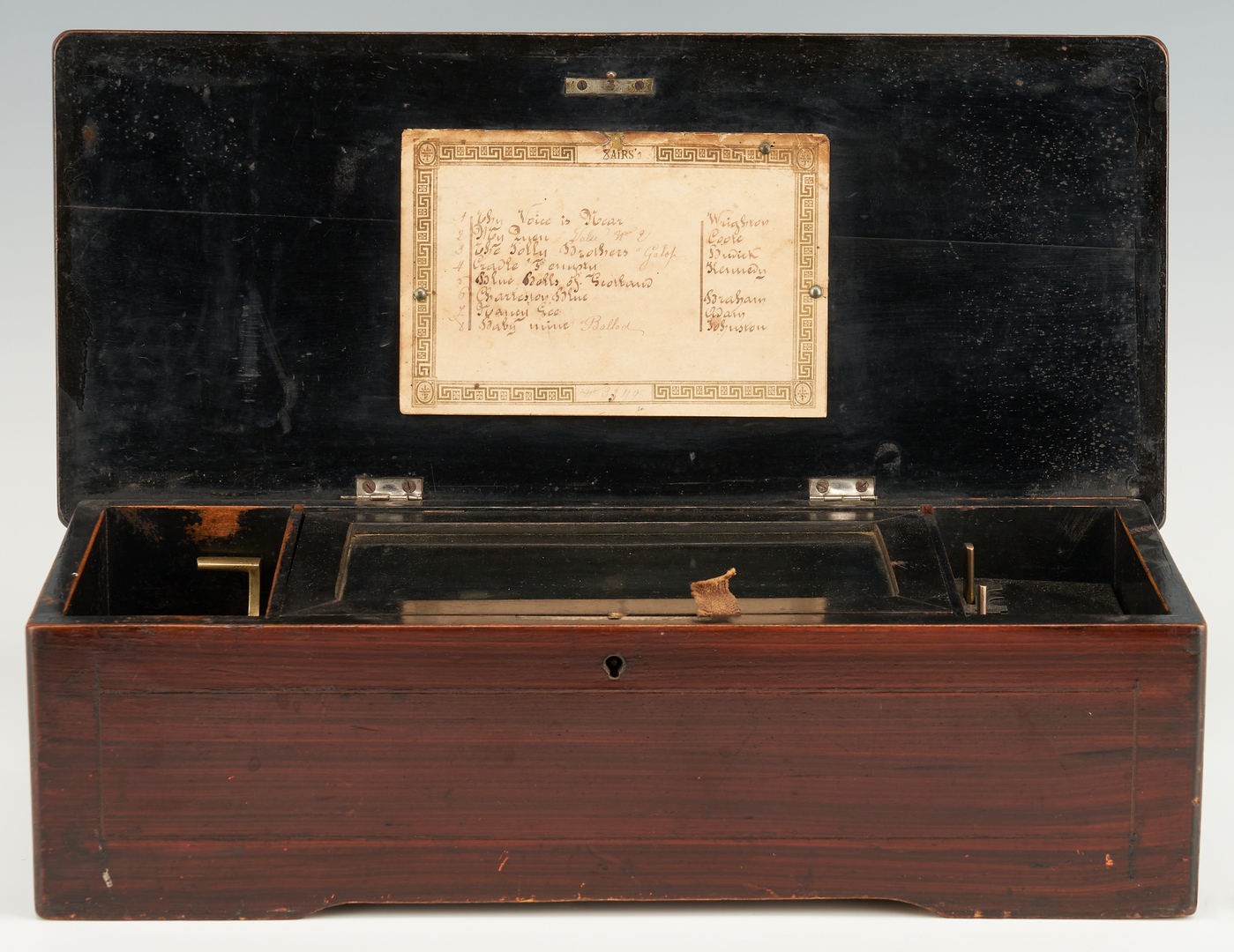 Lot 503: 19th Century Swiss 8 Tune Tabletop Music Box