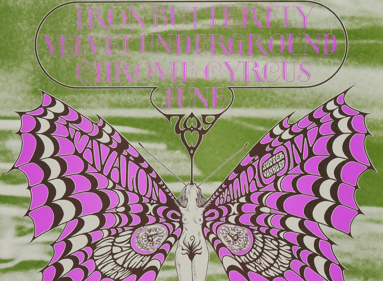 Lot 508: 2 Rock Posters – Jeff Beck + Iron Butterfly/Velvet U