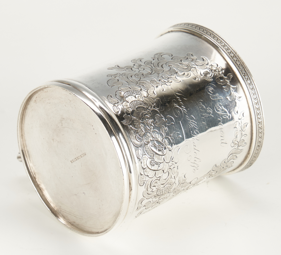 Lot 51: KY Coin Silver Mug, Poindexter