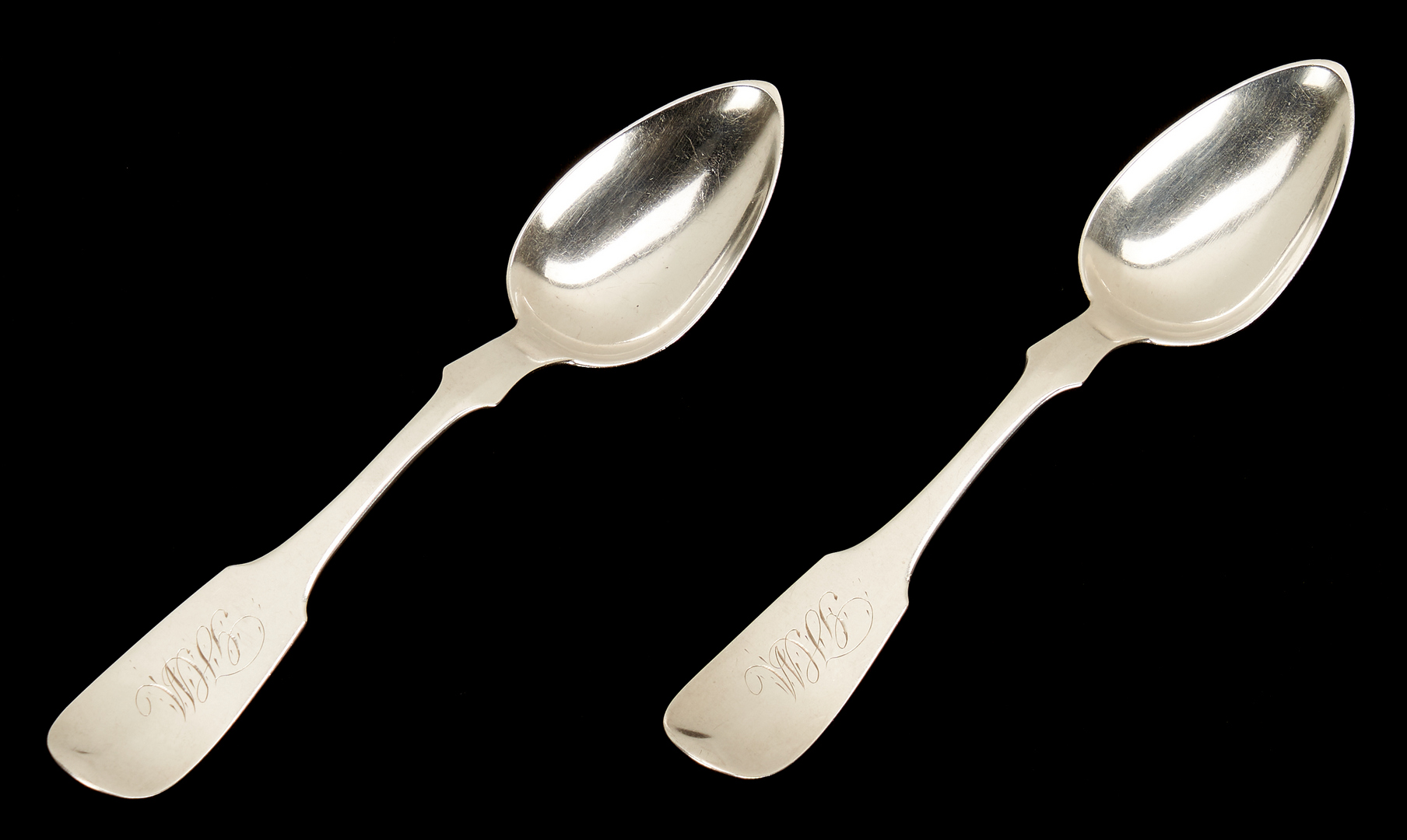 Lot 57: 24 American coin silver spoons, incl. Baltimore