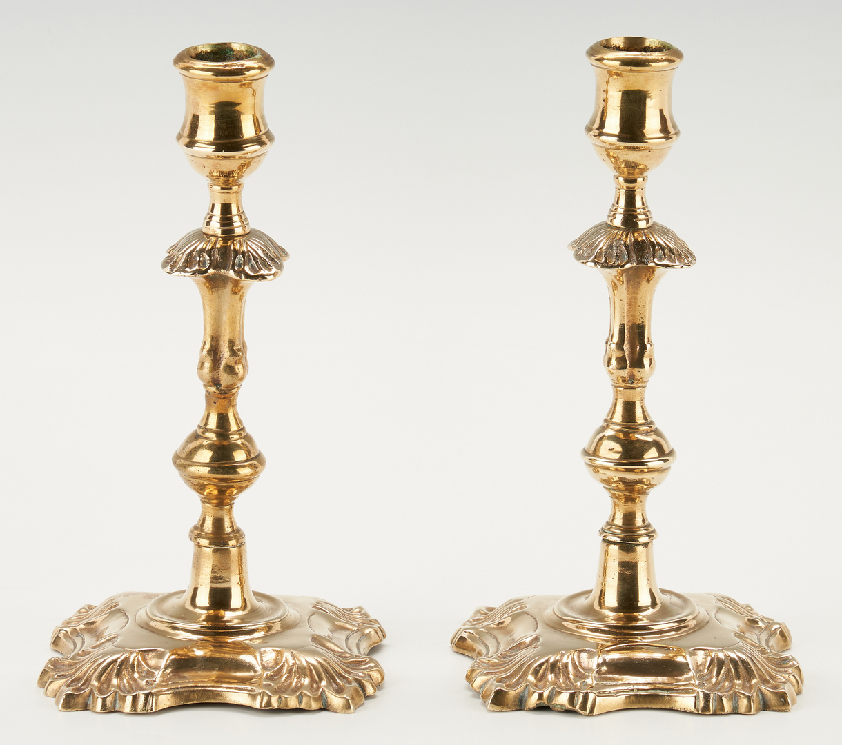 Lot 58: Pair Neo-Classical Urns plus Sterling and Brass Candlesticks