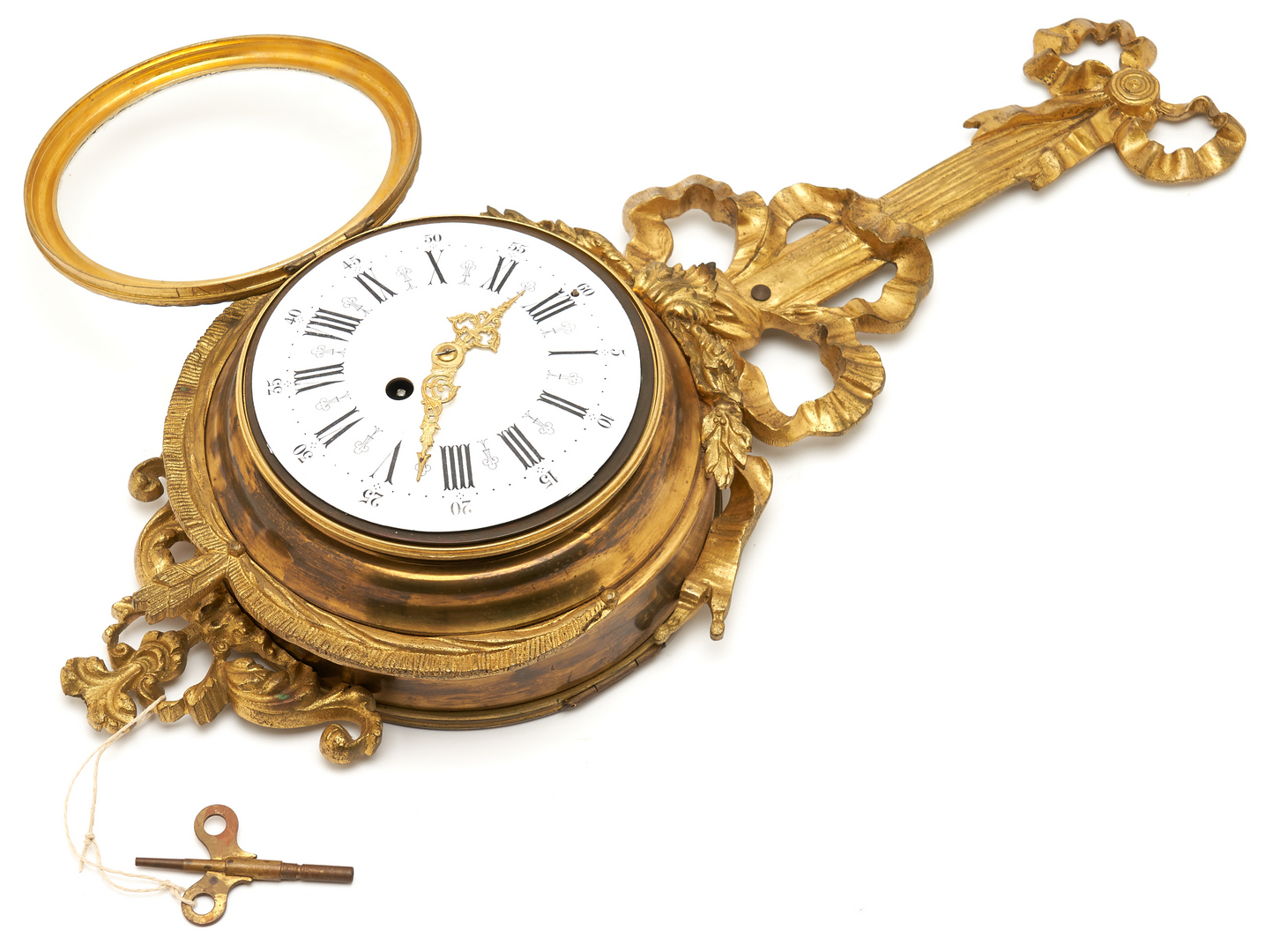 Lot 60: Louis XVI Style Gilt Bronze Cartel Clock