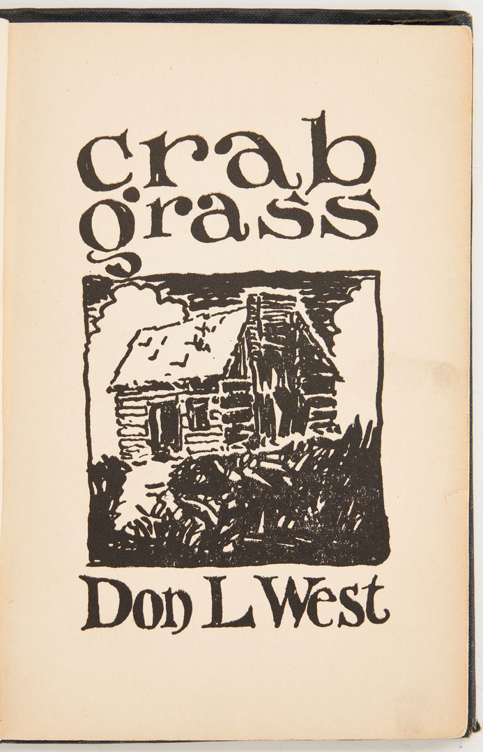 Lot 1004: 2 Don West Books, incl. Inscribed Crab Grass