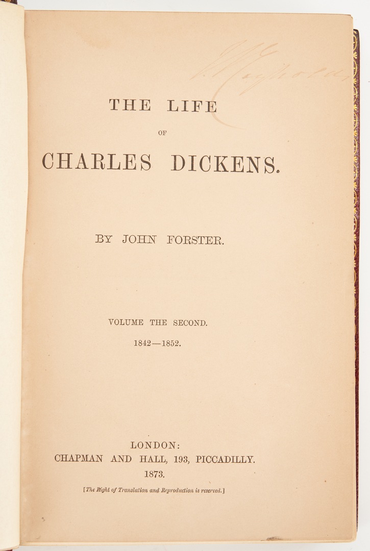 Lot 1006: 8 Dickens Related Books, incl. "Boz" Sketches, 1st Eds.