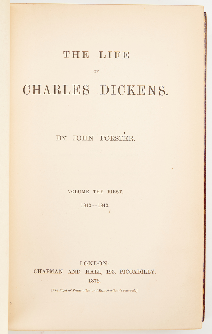 Lot 1006: 8 Dickens Related Books, incl. "Boz" Sketches, 1st Eds.
