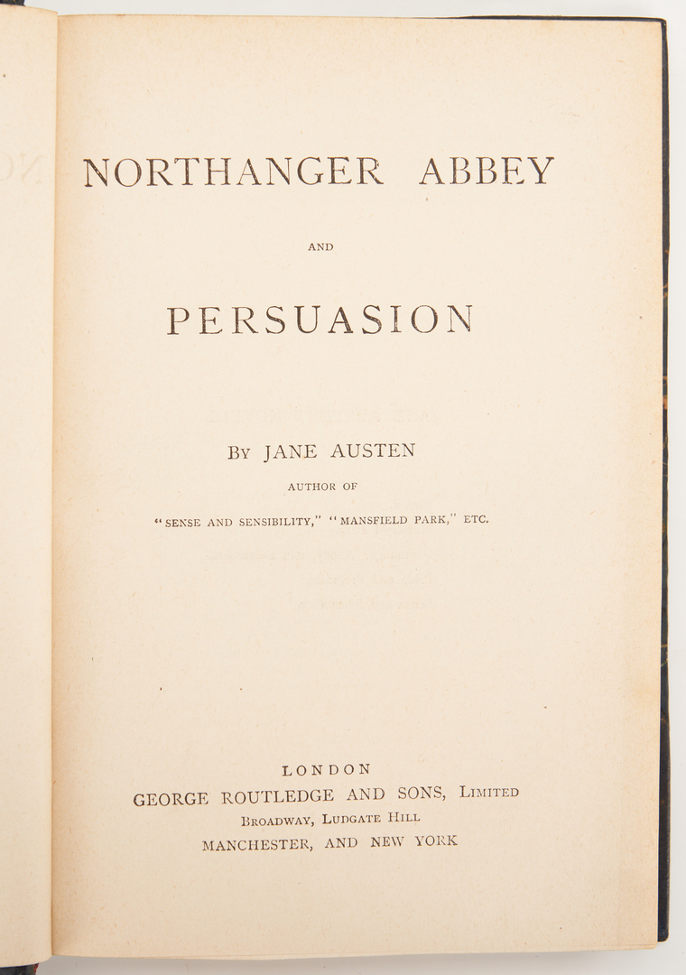 Lot 1007: 5 Jane Austen Novels, G. Routledge & Sons, Ltd., ca. 1890-92