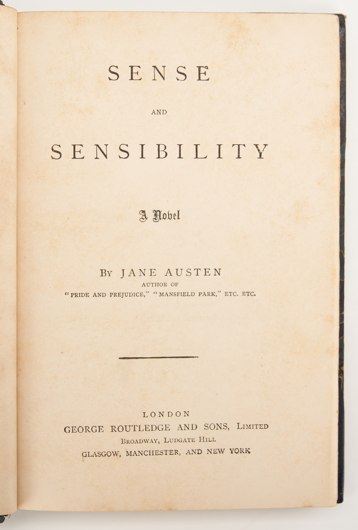 Lot 1007: 5 Jane Austen Novels, G. Routledge & Sons, Ltd., ca. 1890-92