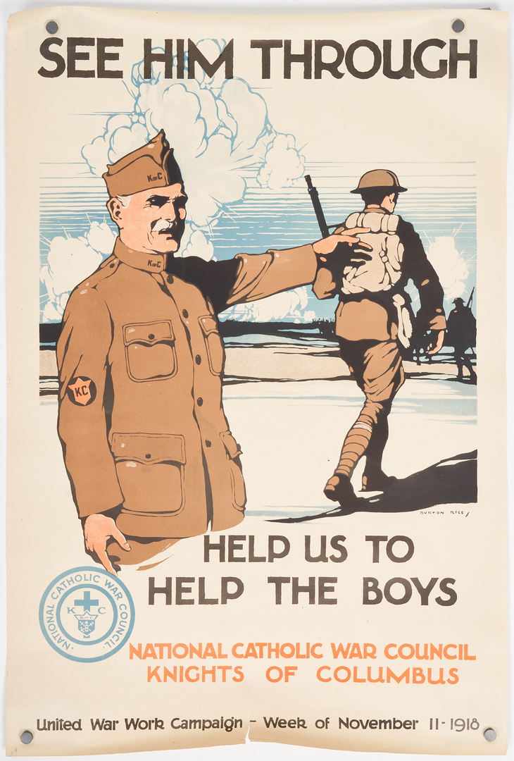 Lot 1013: Nine (9) WWI U.S. Propaganda Posters, Group # 2