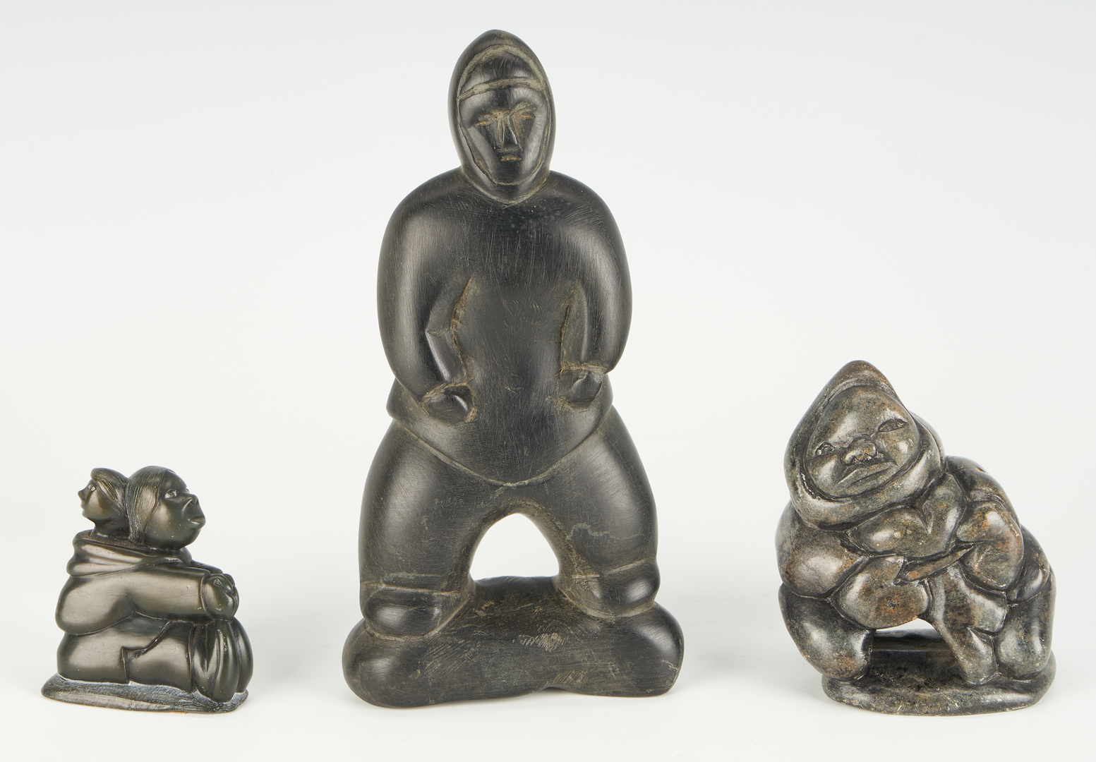 Lot 1016: Five (5) Native American Inuit Carved Figures incl. Signed