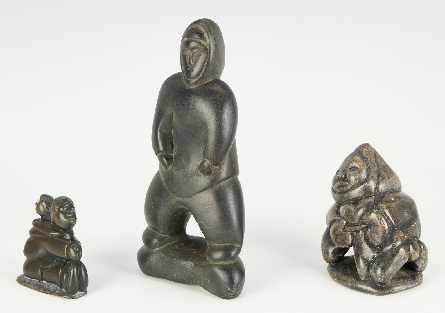 Lot 1016: Five (5) Native American Inuit Carved Figures incl. Signed