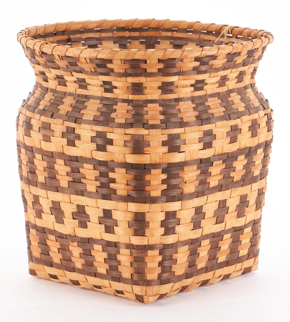 Lot 1020: 3 Native American Cherokee Baskets, incl.  Amanda Smoker