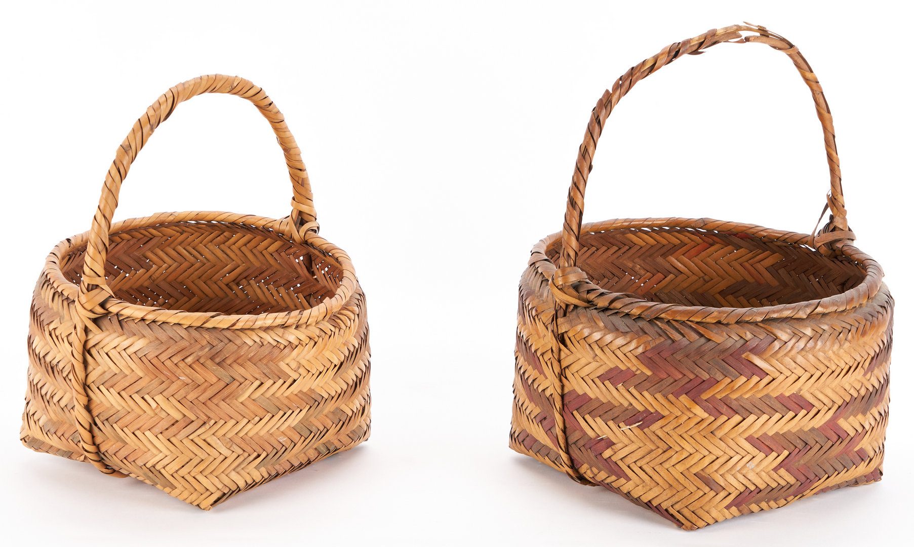 Lot 1022: Three (3) Native American Choctaw Rivercane Baskets