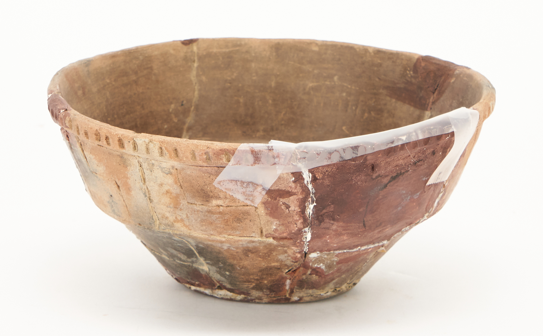 Lot 1023: Rare Yokena pottery bowl, Mississippi Native American