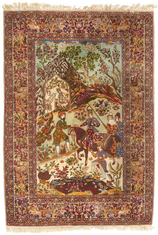 Lot 1030: Persian Pictorial Rug