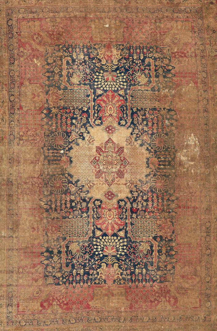 Lot 1033: Tabriz Medallion Carpet