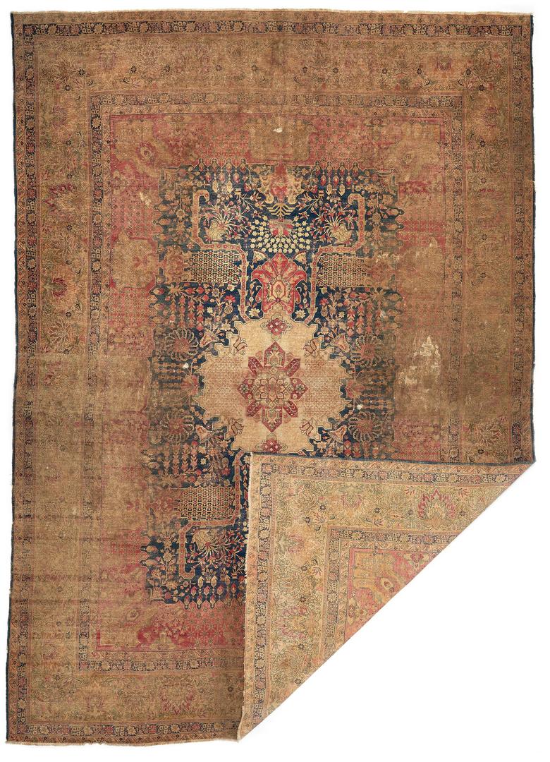 Lot 1033: Tabriz Medallion Carpet