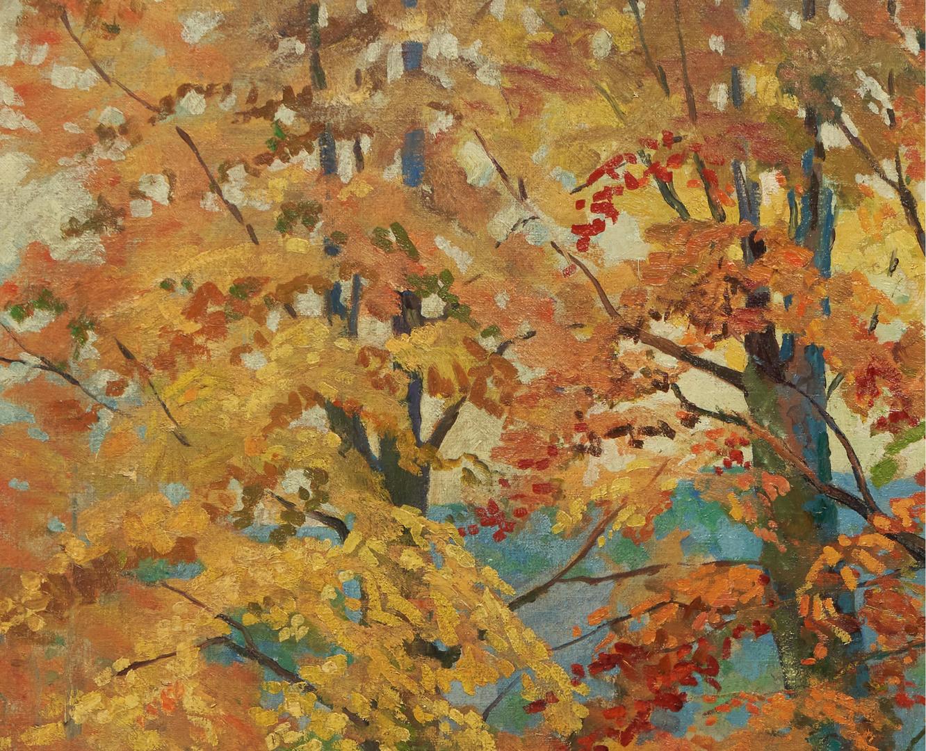 Lot 1039: Samuel Armour O/C Large Autumn Landscape