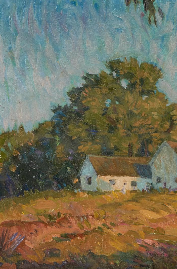 Lot 1043: Louis John Endres O/B Landscape Painting, A Farm