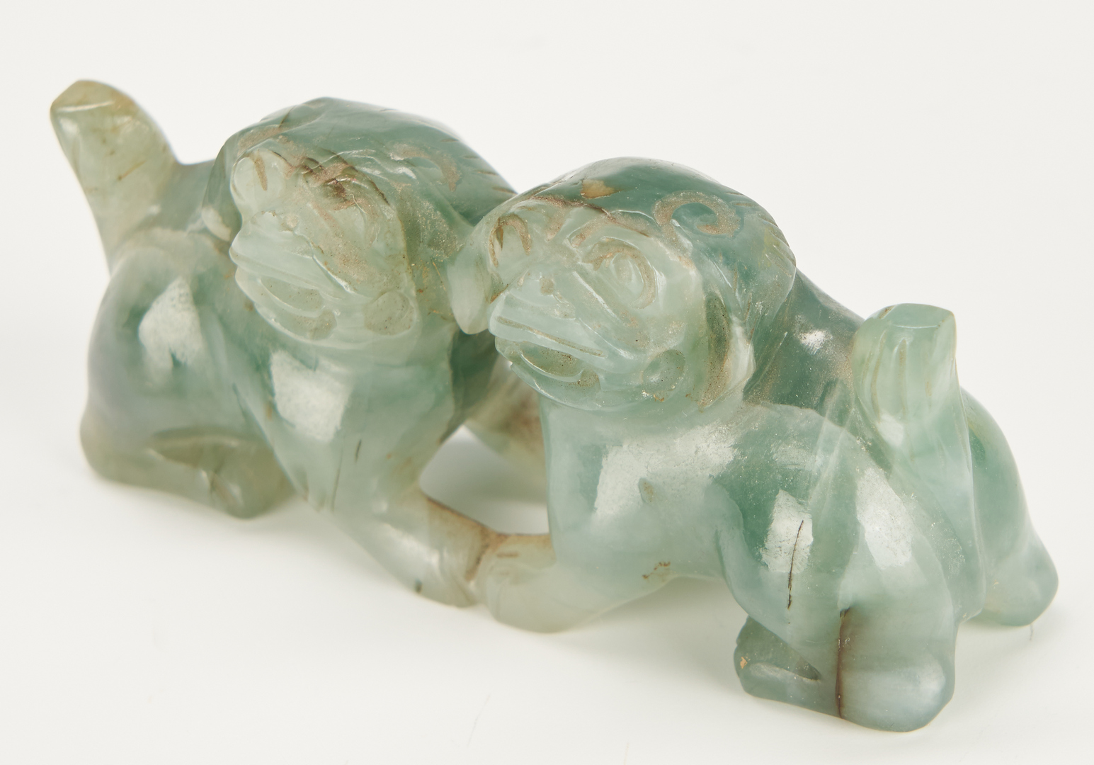 Lot 1090: 5 Chinese Carved Jade & Hardstone Figural Items, incl. Seals