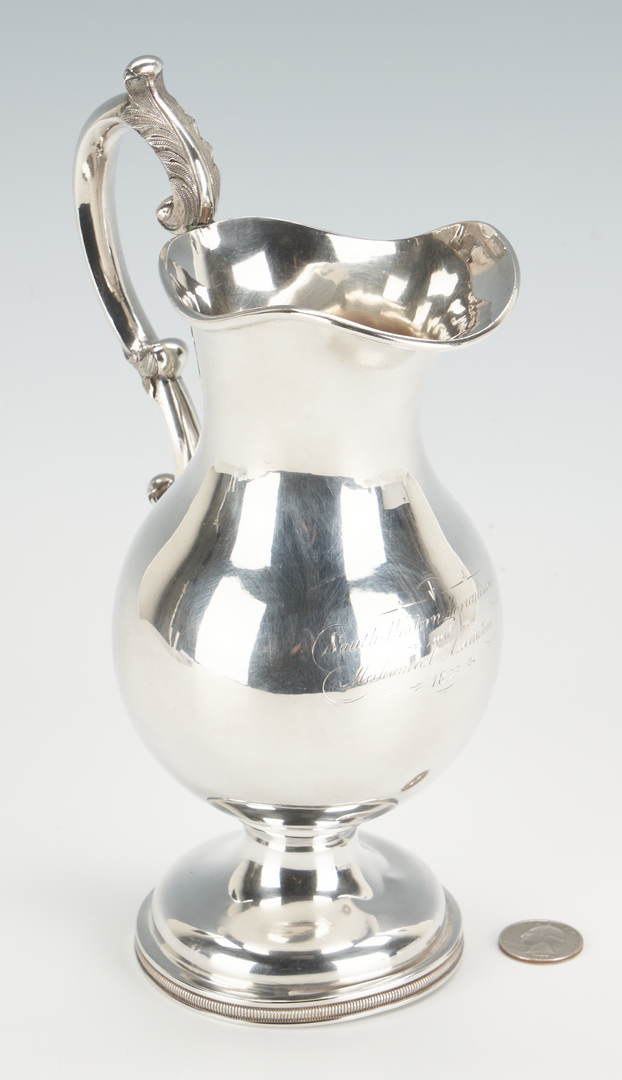Lot 109: Southern Agricultural Coin Silver Pitcher attrib. KY