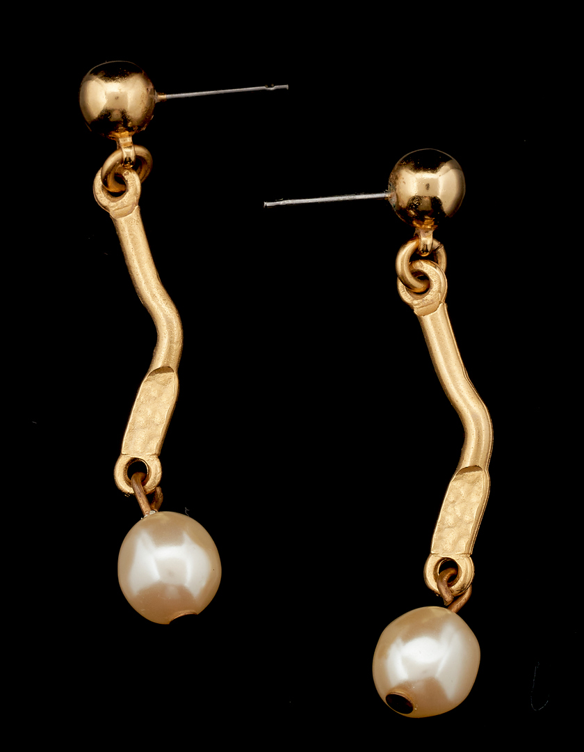 Lot 1138: 4 Pearl Jewelry Items, Double Strand Necklace, Bracelet & 2 Prs. Earrings
