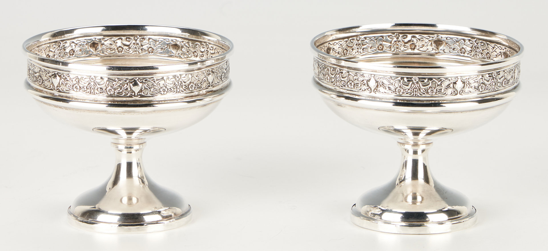 Lot 1157: Sterling Dessert Bowl and 6 Cups M. Fred Hirsch Co.