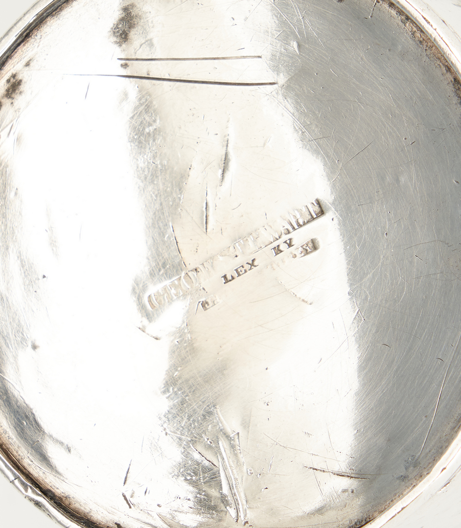 Lot 115: KY Coin Silver Cup & Flatware, George Stewart, Lexington