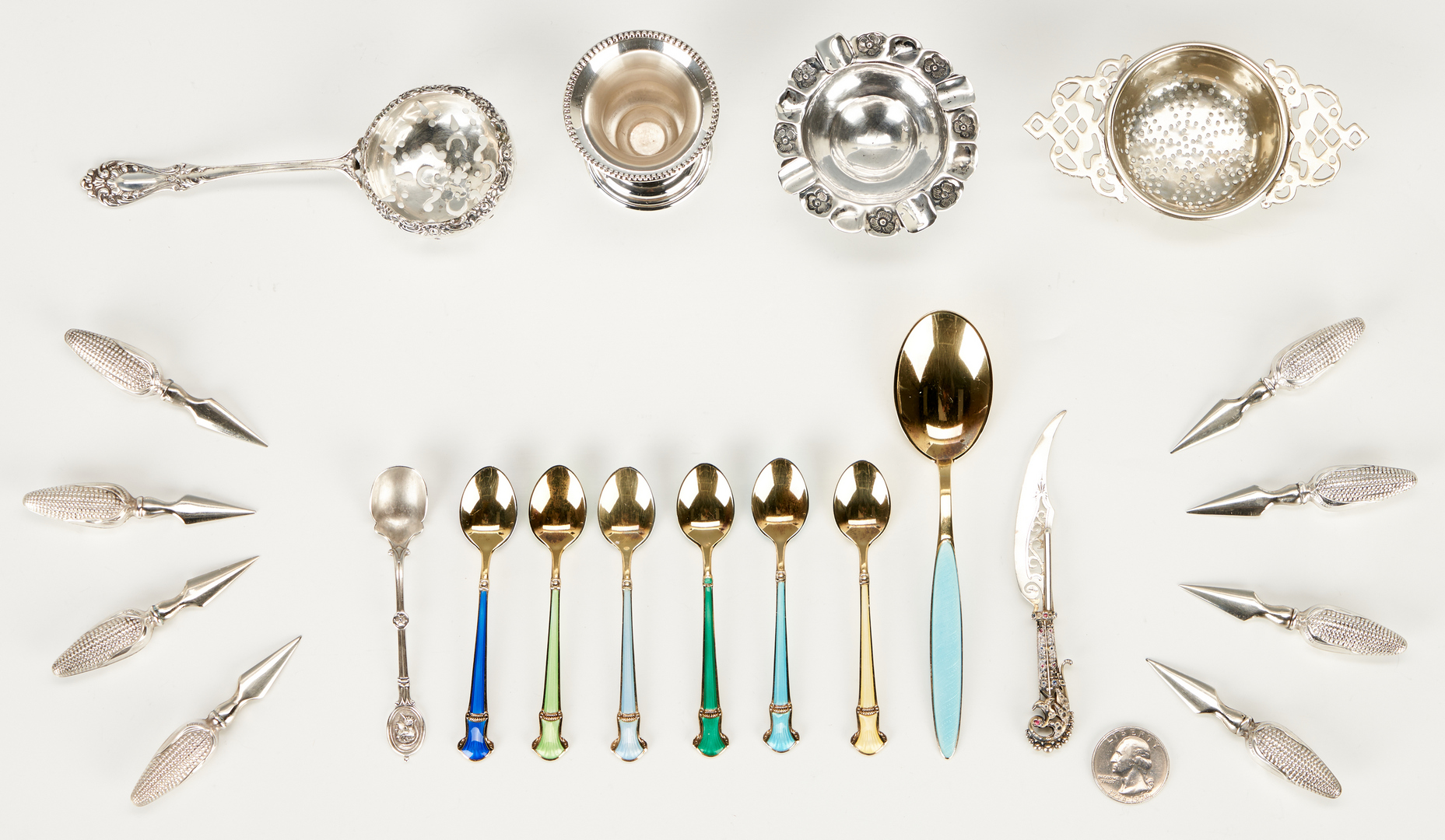 Lot 1171: 20 Pcs. Assorted Silver Items, Sterling & Silverplate Items