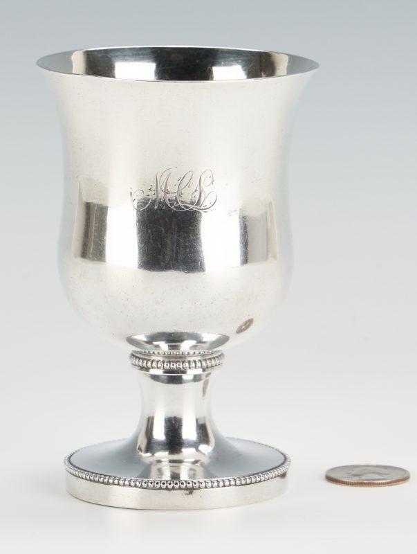 Lot 118: Anthony Rasch & Co. Coin Silver Goblet