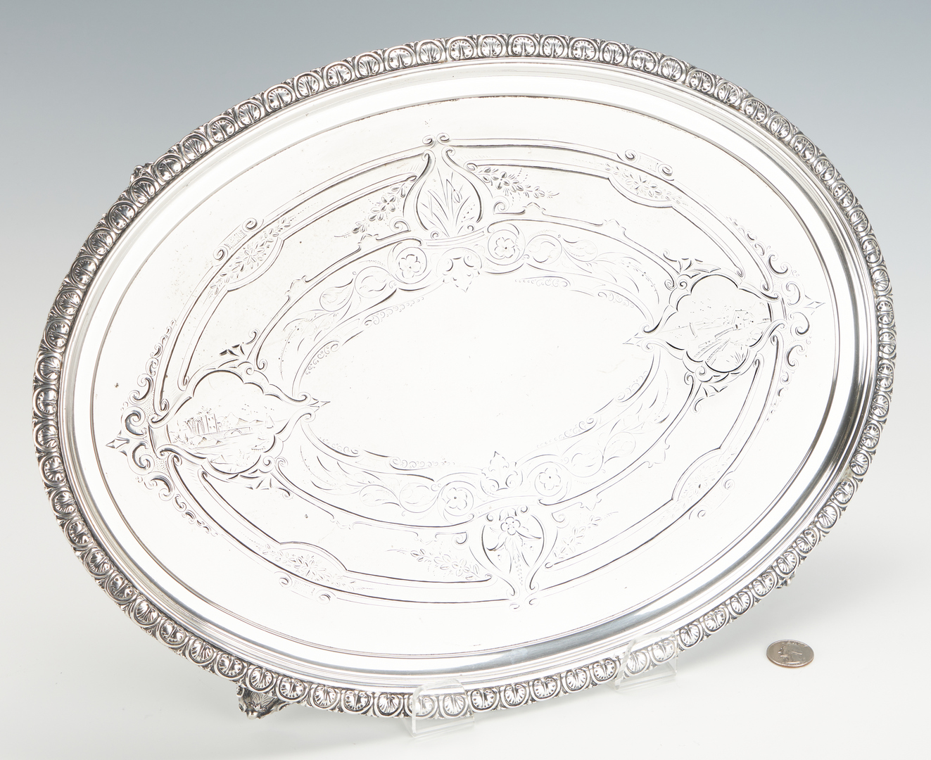 Lot 122: F. H. Clark & Co. Tennessee Coin Silver Tray