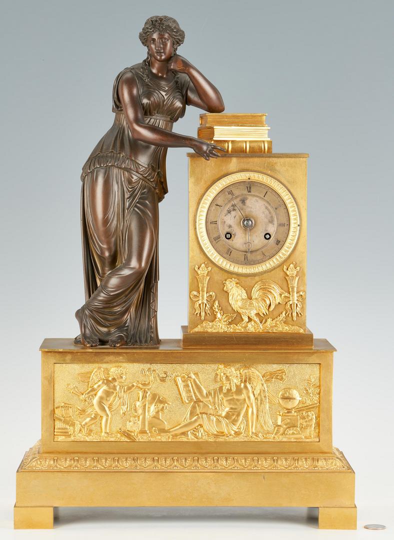 Lot 128: Louis Moinet Gilt Bronze "Minerva" Clock, Paris