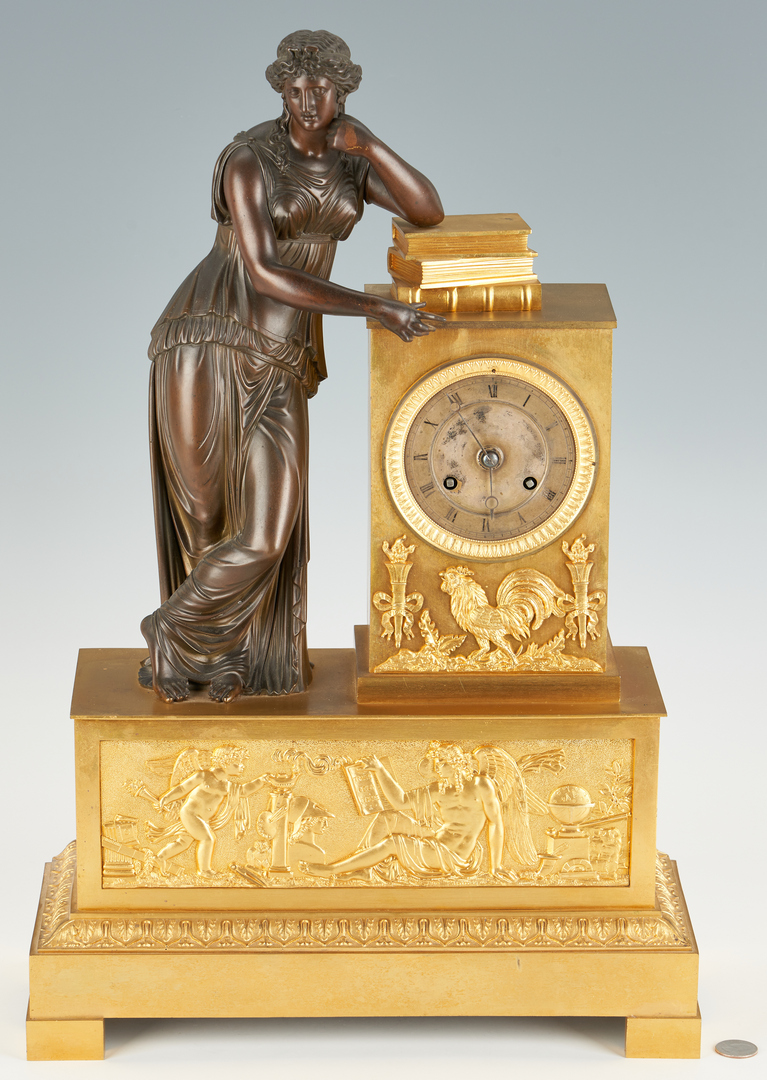Lot 128: Louis Moinet Gilt Bronze "Minerva" Clock, Paris