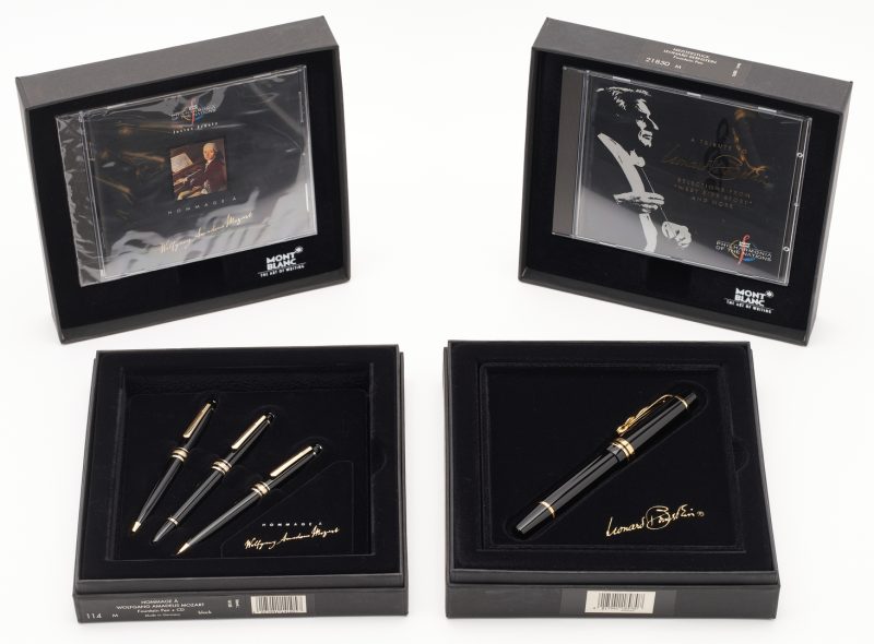 Lot 144: 2 Montblanc Meisterstuck Philharmonia of the Nations Sets, incl. Mozart, Bernstein