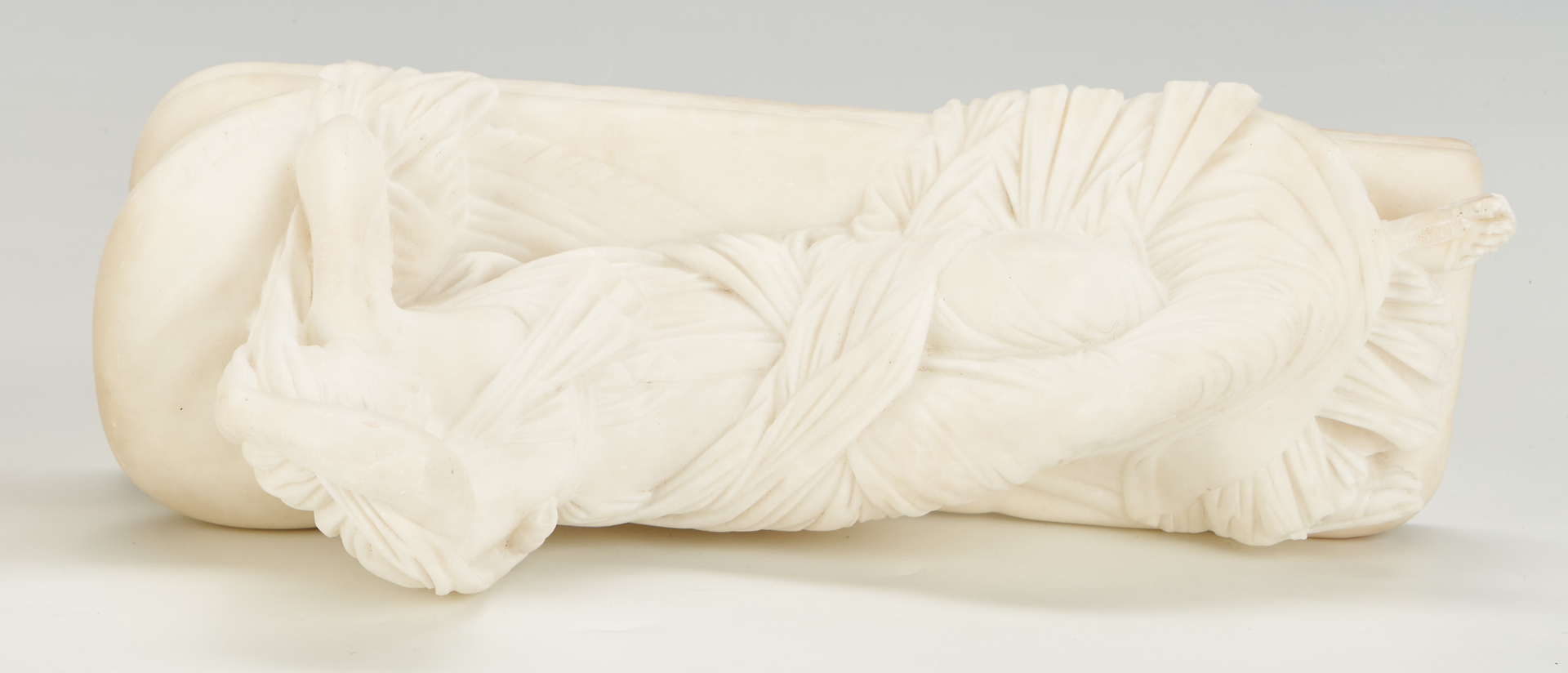 Lot 161: European Marble Sculpture of a Reclining Woman, after Antonio Canova