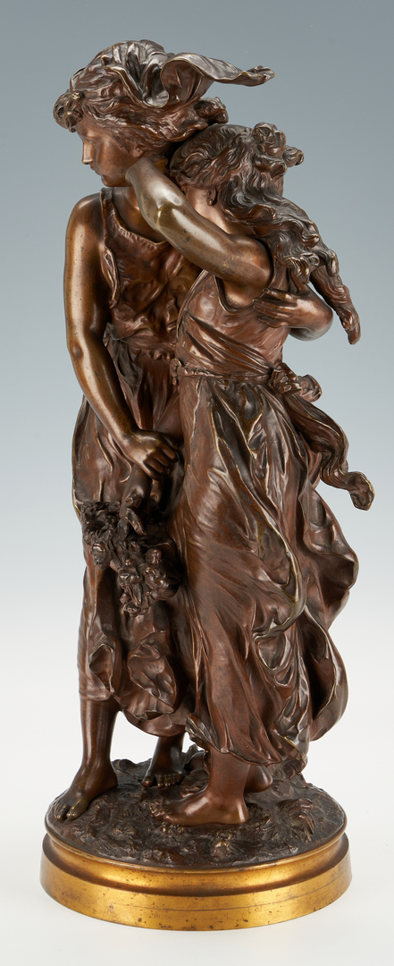 Lot 166: Hippolyte F. Moreau Bronze Sculpture, Consolation