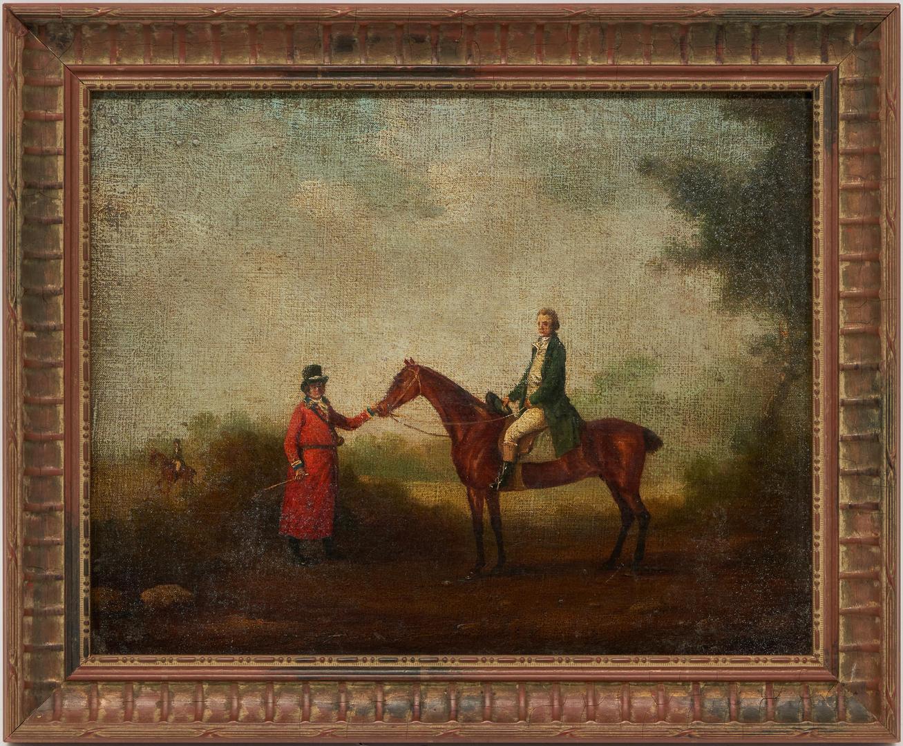 Lot 170: Pair English Equestrian Hunt Paintings, School of John Nost Sartorius