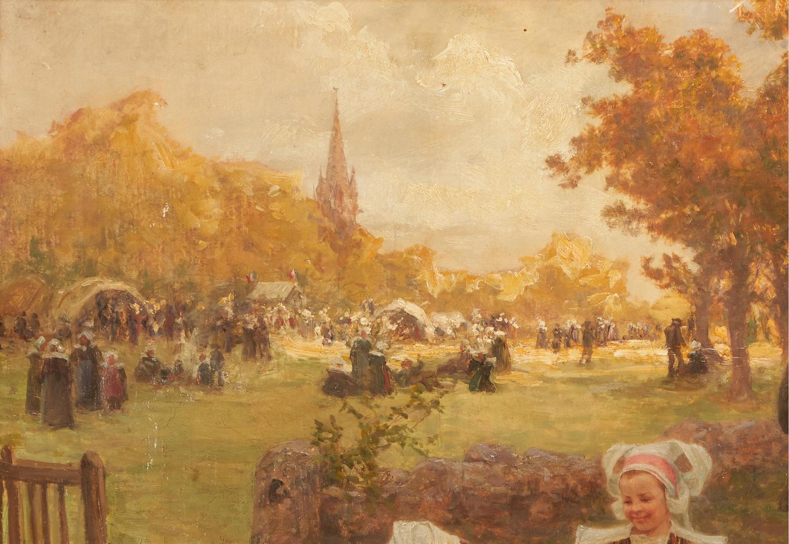 Lot 178: Theophile Louis Deyrolle O/C Painting, Cider Festival