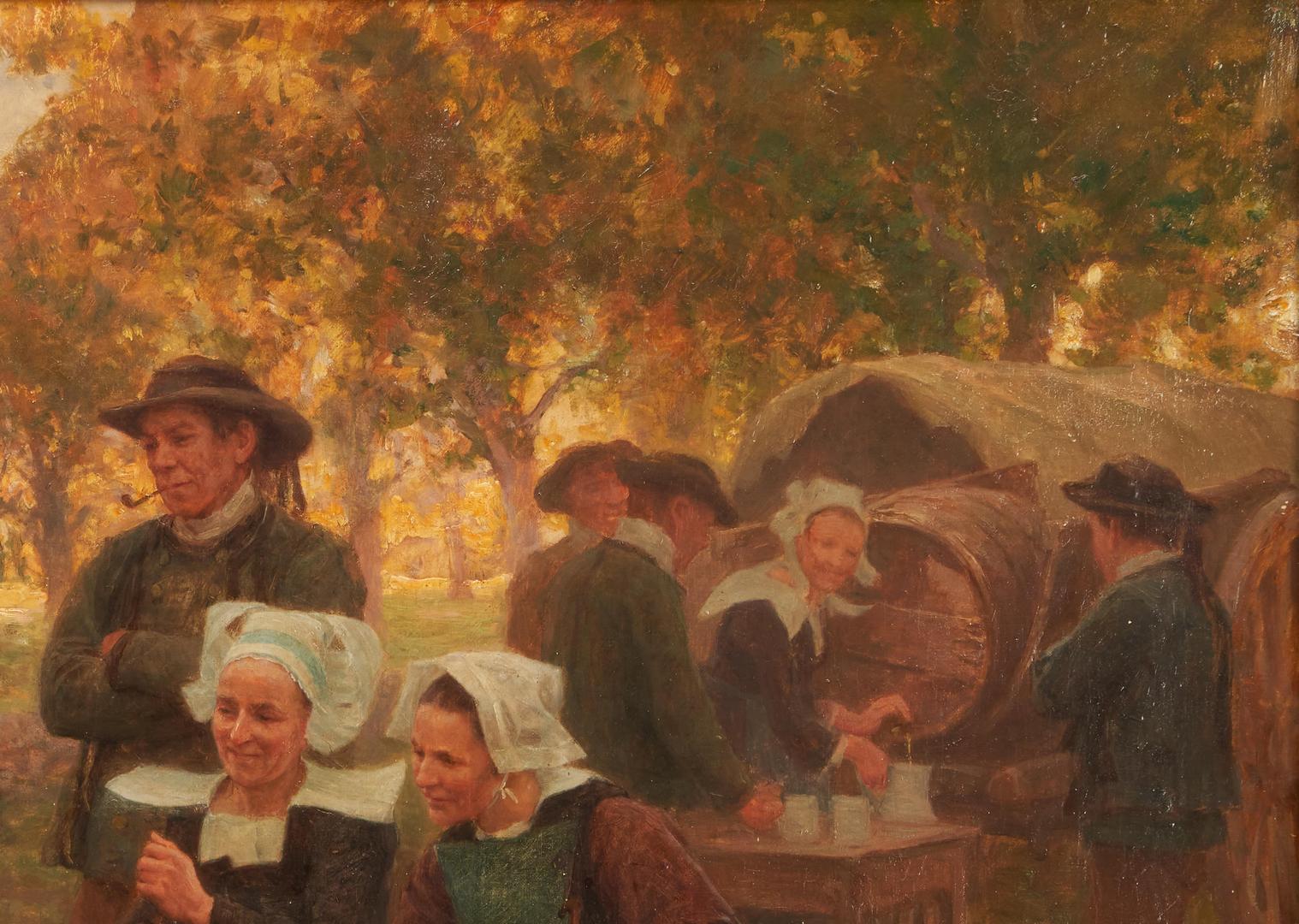Lot 178: Theophile Louis Deyrolle O/C Painting, Cider Festival